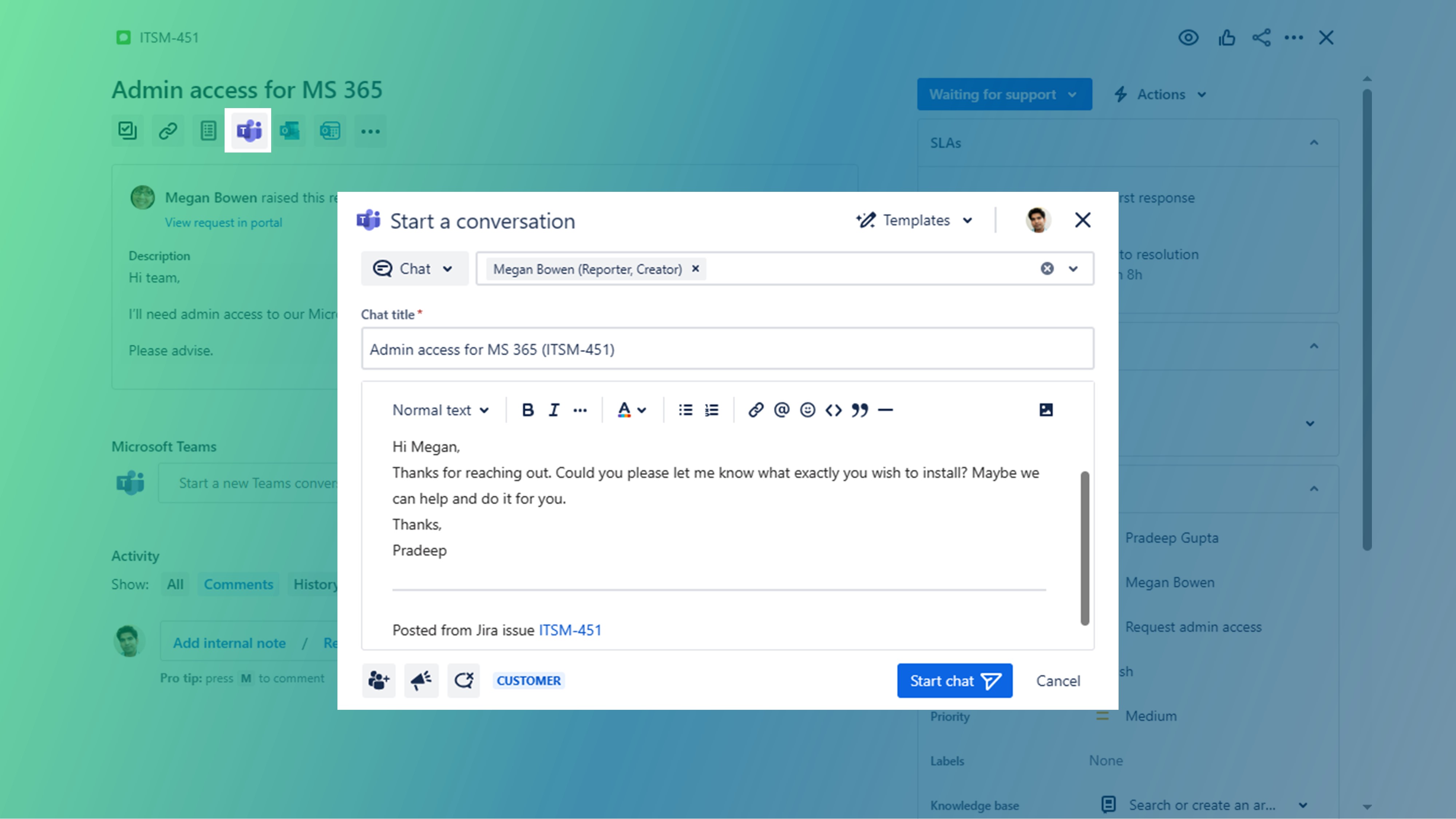 Features in Jira_Start a chat in Jira.jpg