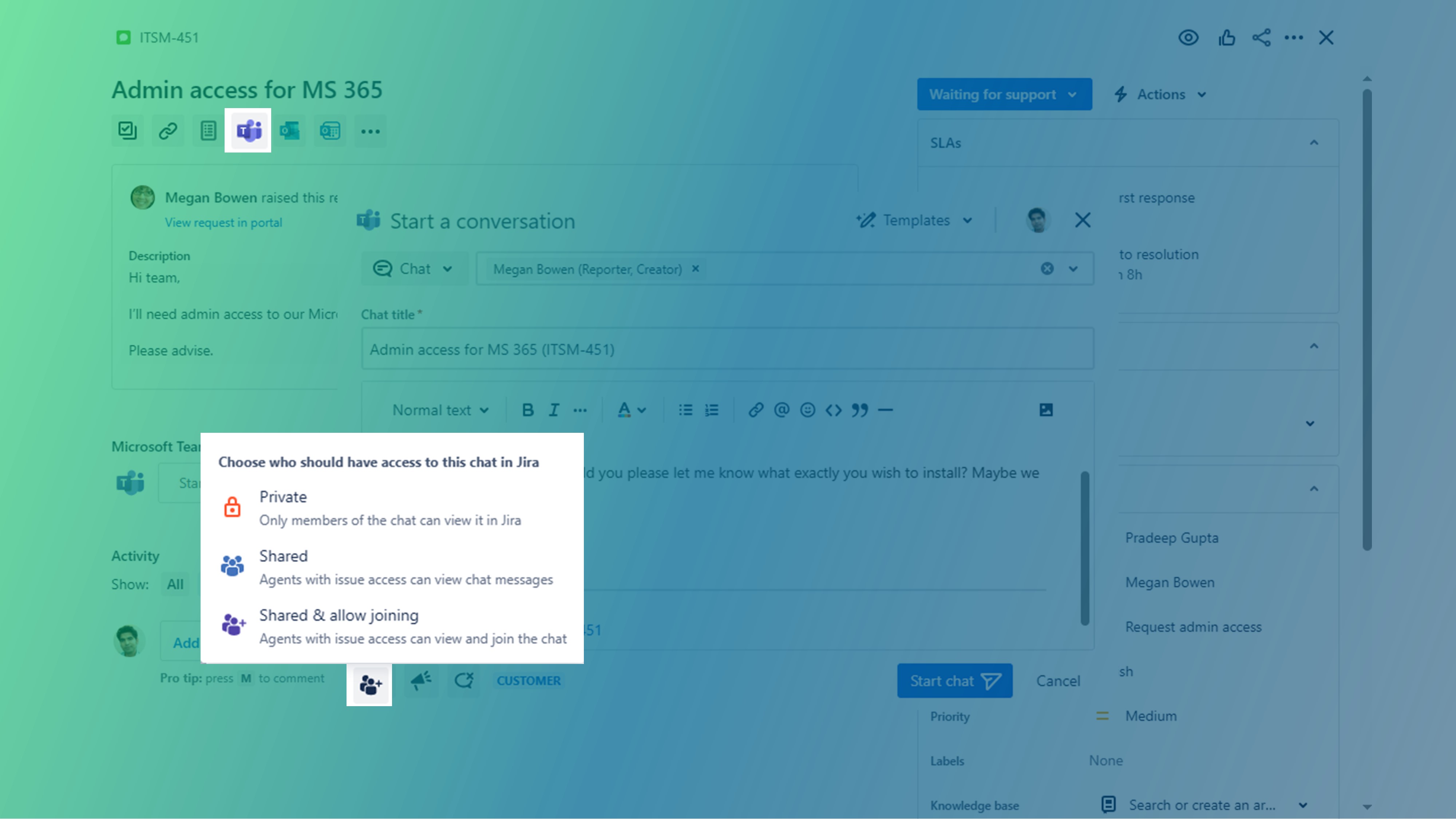Features in Jira_Start a chat in Jira_shared chat access.jpg
