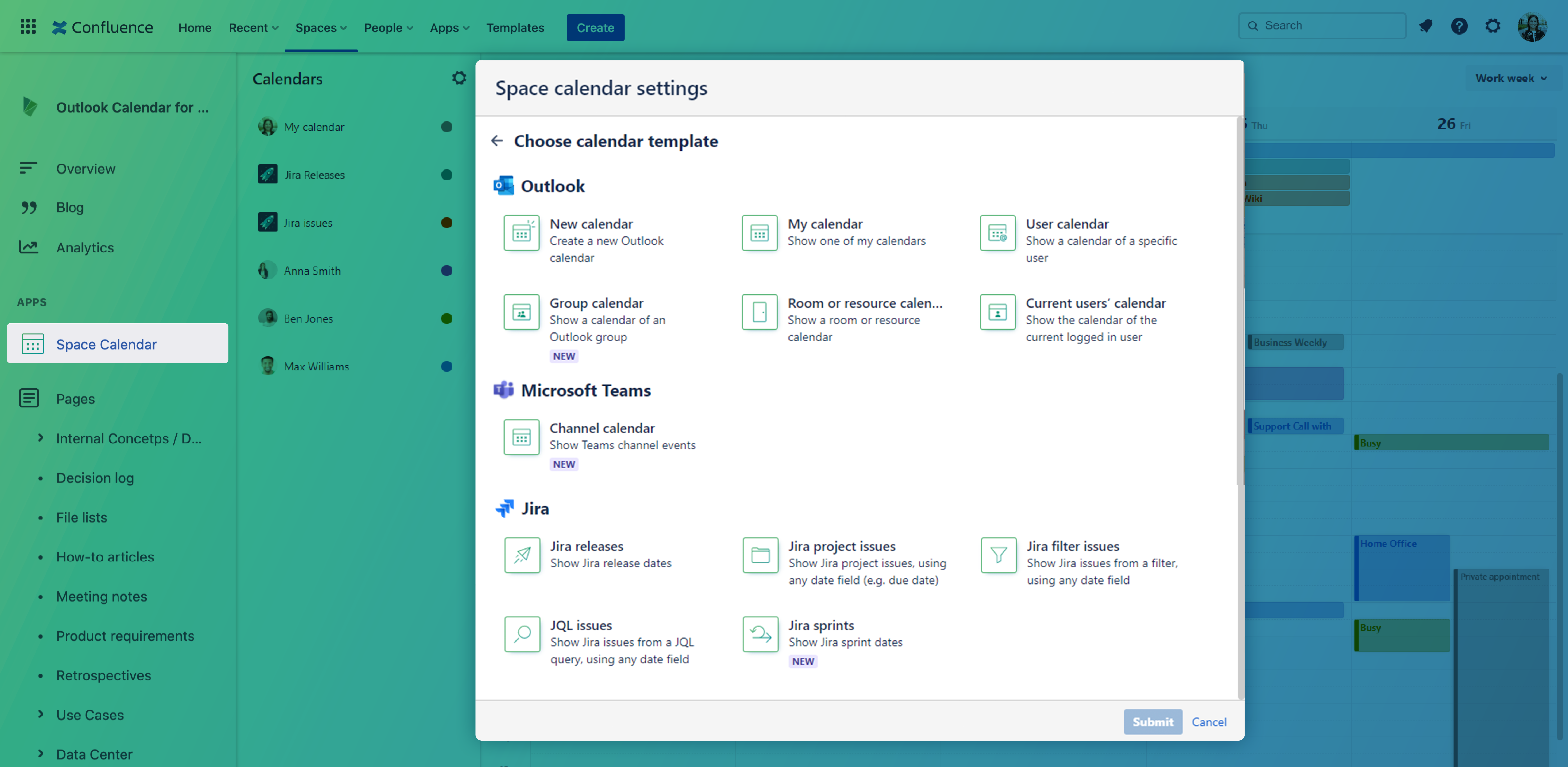 2_Outlook Calendars for Confluence_Calendar templates.png