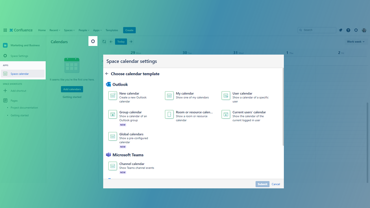 Add Outlook calendars to Confluence spaces 1.png