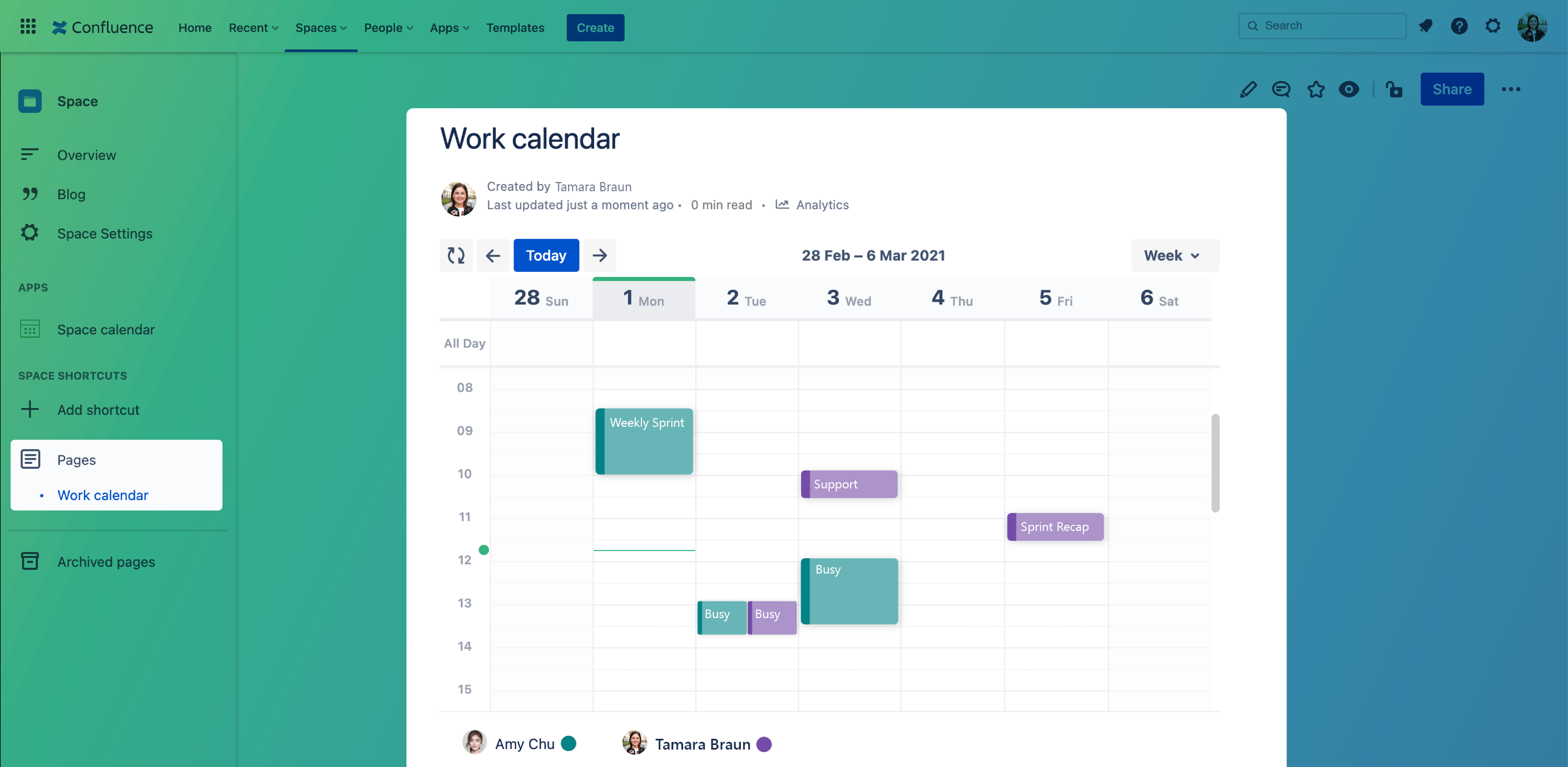 1_Outlook Calendars for Confluence_Page calendar.png